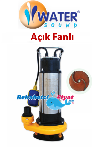 WATER SOUND V1500F 2HP 220V Açık Fanlı Pis Su Drenaj Pompa