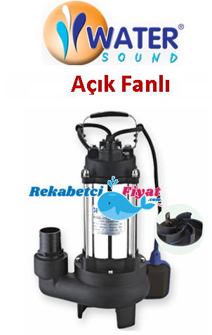 WATER SOUND V1100BF 1.5HP 220V Açık Fanlı Pis Su Drenaj Pompa