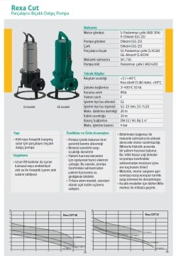 Wilo Rexa CUT GI03.26/S-T15-2-540   2Hp 380V  Parçalayıcı Bıçaklı Foseptik Dalgıç Pompa