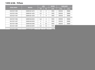 Etna EAR 40-26/110  15Hp 380V Pik Döküm Gövdeli  Yatay Monoblok Tek Kademeli Santrifüj Pompa (2900 d/dk - Trifaze)
