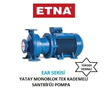 Etna EAR 40-26/185  25Hp 380V Pik Döküm Gövdeli  Yatay Monoblok Tek Kademeli Santrifüj Pompa (2900 d/dk - Trifaze)