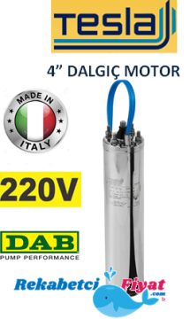 TESLA 1.5HP 220V 4'' Derin Kuyu Dalgıç Motor ( İtalyan Malı)
