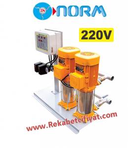 NORM NBH 2/1205M 220V 3HPÇift  Pompalı Paket Hidrofor