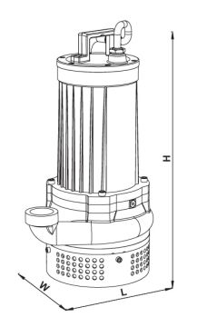 SUMAK, SDTV 50/3, 380V, 5.5HP VORTEX ÇARKLI, FOSEPTİK DALGIÇ POMPA  (3\'\')