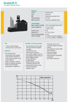 Wilo Drainlift S1/6 T   1.5Hp 380V  Entegre Pompalı Foseptik Tahliye Cihazı