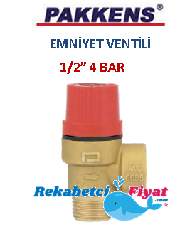 PAKKENS 1/2'' 4 Bar Sabit Basınçlı Emniyet Ventili (erkek)