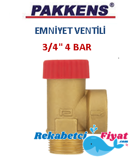 PAKKENS 3/4'' 4 Bar Sabit Basınçlı Emniyet Ventili (erkek)