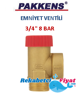 PAKKENS 3/4'' 8 Bar Sabit Basınçlı Emniyet Ventili (erkek)