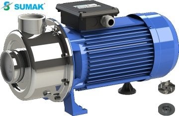 Sumak SMINOX/A-220/2T-S   2.2Hp 380V  Paslanmaz Sıcak Su Santrifüj Pompa