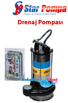 STAR SPF Z 220T + PANO 2HP 380V Paslanmaz Çarklı Drenaj Dalgıç Pompa
