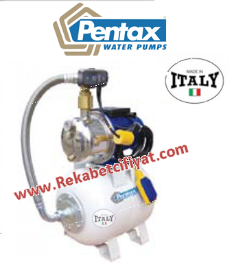 PTX-Jet INOX 100-50lt 1HP Paslanmaz Çelik Gövdeli Jet Pompalı Paket Hidrofor