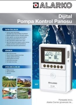 Alarko, Y2-4000, MONOFAZE, 1-3HP, Dalgıç Pompa, Çift Pompalı Hidrofor, Dijital Kontrol Panosu (ELEKTRONİK)