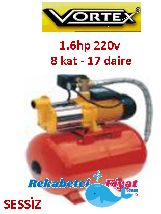 VORTEX VKP S/S 7/05 M 1.6Hp 220V Kademeli Paket Hidrofor (8 kat -17 daire)