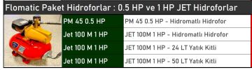 FLOMATİK JET 100 1Hp 220V Döküm Gövdeli Jet Pompa