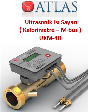 ATLAS UKM-40 DN40 Ultrasonik Isı Sayacı Kalorimetre ( M-Bus)