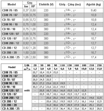 Ebara CD 70/07 0.75hp 380v Tek Kademeli Komple Paslanmaz Santrifüj Pompa
