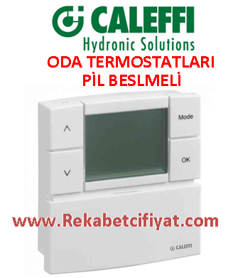 CALEFFİ PİL BESLEMELİ  Ekranlı dijital oda termostatı.