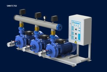 Sumak  SMKTC750   3X5.5 kW  380V  Üç Pompalı Emişli Çift Kademeli Yatay Hidrofor