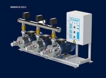 Sumak  SMKTC750   3X5.5 kW  380V  Üç Pompalı Emişli Çift Kademeli Yatay Hidrofor