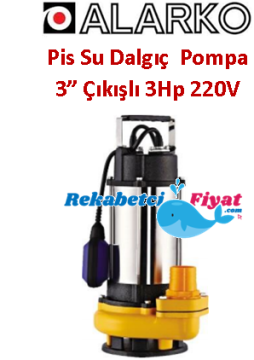 ALARKO WSD 55-17 3Hp 220v Açık Falı Döküm Gövdeli Pis Su Dalgıç Pompa