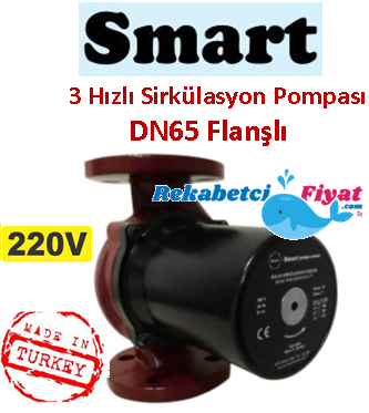 SMART SMP 65-3 MF 220V DN65 Flanşlı Üç Hızlı Islak Rotorlu Sirkülasyon Pompası