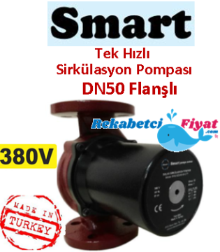 SMART SMP 50 TF 380V DN40 Flanşlı Tek Hızlı Islak Rotorlu Sirkülasyon Pompası