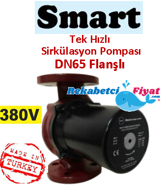 SMART SMP 65 TF 380V DN65 Flanşlı Tek Hızlı Islak Rotorlu Sirkülasyon Pompası