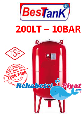 BEST 200LT 10BAR Dik Ayaklı Genleşme Tankı