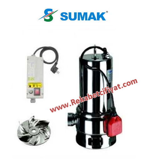 SUMAK, SDF 15/2 1,5HP 220V Komple Paslanmaz Foseptik Dalgıç Pompa
