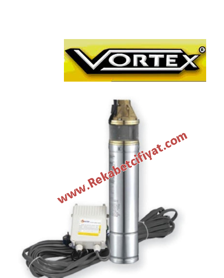 Vortex  VTM 08 M    0.8Hp 220V  KENDİNDEN 20 M KABLOLU+ KUM. PANOLU 4\'\' PAKET DALGIÇ POMPA