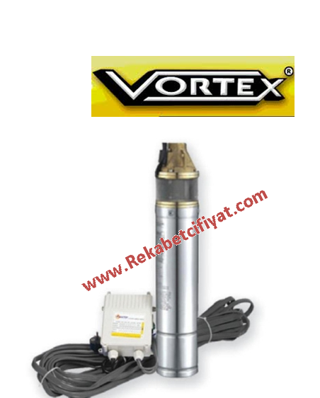 Vortex  VTM 08 M    0.8Hp 220V  KENDİNDEN 20 M KABLOLU+ KUM. PANOLU 4'' PAKET DALGIÇ POMPA