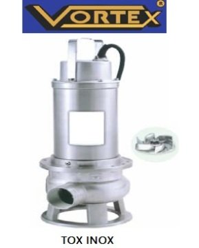 Vortex  Tox 30-50 İnox  304 M   3Hp 220V  Komple Paslanmaz Parçalayıcılı Pis Su Foseptik Dalgıç Pompa
