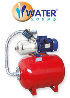 Water Sound DW2-60/075D Auto-P-24 1hp 220v Paslanmaz Çok Kademeli Paket Hidrofor