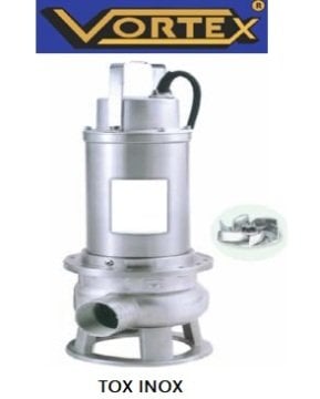 Vortex  Tox 30-50 İnox  304 T   3Hp 380V  Komple Paslanmaz Parçalayıcılı Pis Su Foseptik Dalgıç Pompa