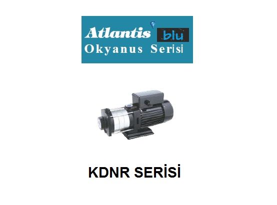 Atlantis Blu KDNR 4-6T     2Hp 380V   Paslanmaz Çelik Fan ve Difüzörlü Yatık Çok Kademeli Pompa