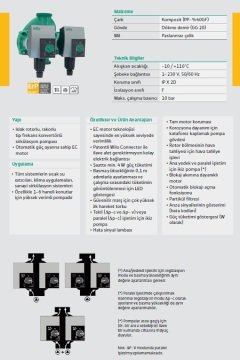 Wilo Yonos PİCO-D 30/1-8 Dişli Tip İkiz Frekans Konvertörlü Sirkülasyon Pompa