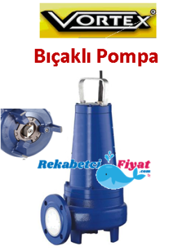 VORTEX DRAGON WCR 550 T 5.5HP 380V Öğütücülü Paslanmaz Çelik Bıçaklı Dalgıç Pompa