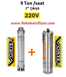 9 GM - 11 1,5HP 220V Vortex Pompa+Vortex Motor Derin Kuyu Dalgıç Pompası