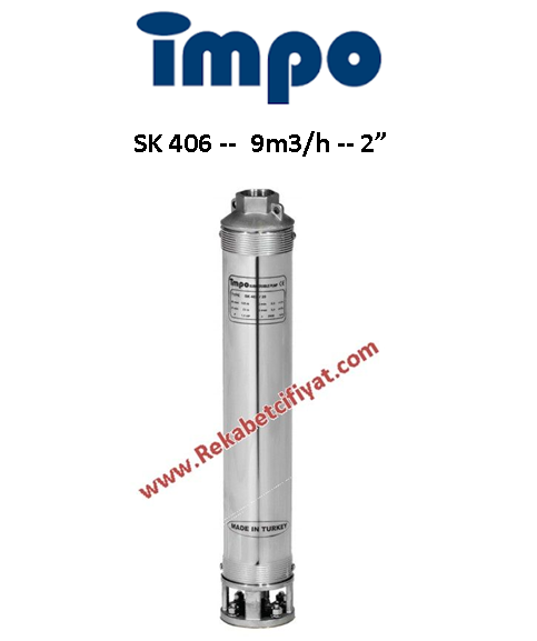 İMPO SK 406/09 1,5HP 2'' Çıkışlı Dalgıç Pompa (kademe)-Krom Başlıklı