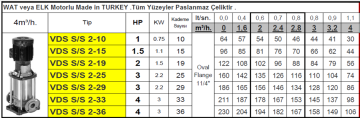 Vortex VDS S/S 2-29 3hp 380v In-line Dik Milli Paslanmaz Çelik Fanlı Pompalar