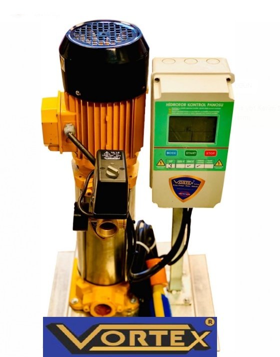 Vortex YBT 130-05     7.5Hp 380V  Tanksız Tek Pompalı   Dik Milli Çok Kademeli Süper Sessiz Yüksek Basınçlı Hidrofor