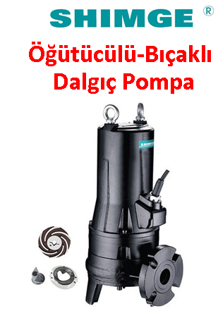 SHIMGE 50WQ8-10-1.1QG 1.5HP 380V Parçalayıcı Bıçaklı Foseptik Dalgıç Pompa