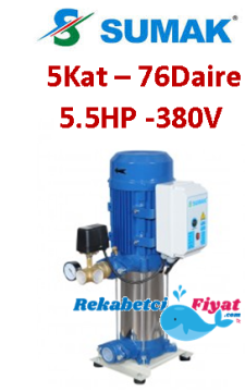SUMAK SHT16A 550/4 5.5HP 380V Tek Pompalı Paket Hidrofor (5kat-76daire)