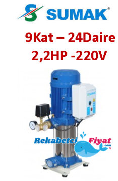 SUMAK SHT12A 220/4 2.2HP 220V Tek Pompalı Paket Hidrofor (9kat-24daire)