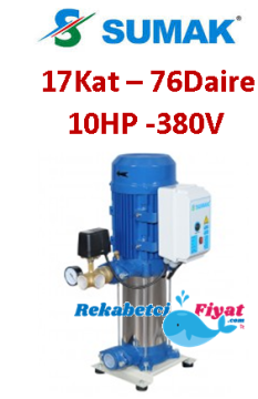 SUMAK SHT24A 1000/8 10HP 380V Tek Pompalı Paket Hidrofor (17kat-76daire)