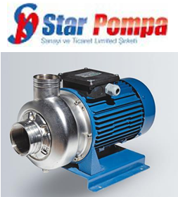 Star SPINOX 552 M 3hp 220v Full Paslanmaz Açık Fanlı Santrifüj Pompa