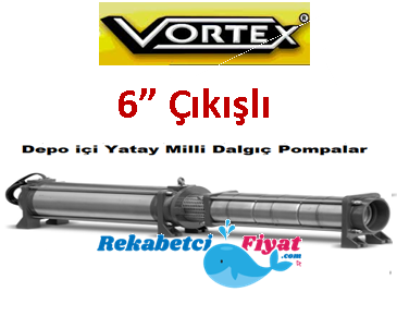VORTEX 10 YDP 200-03 50HP 380V 6'' Çıkışlı Yatık Paslanmaz Çelik Pompa
