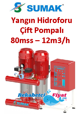 SUMAK SHT 16 B 750/7 EEY 7.5HP 380V İki Pompalı Paket Yangın Hidrofor