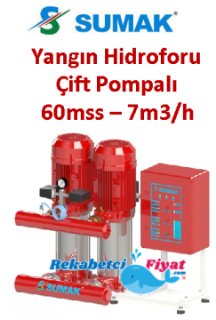 SUMAK SHT 12 B 400/7 EEY 4HP 380V İki Pompalı Paket Yangın Hidrofor