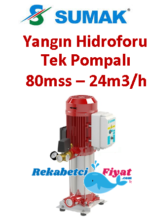 SUMAK SHT 34 A 1500/6 EY 15HP 380V Tek Pompalı Paket Yangın Hidrofor